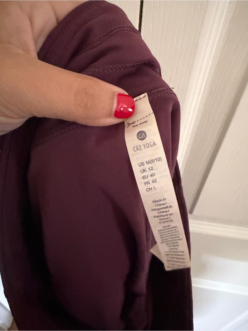 5 for $25! CRZ YOGA Plum Circle Skater Skort - Picture 4 of 4